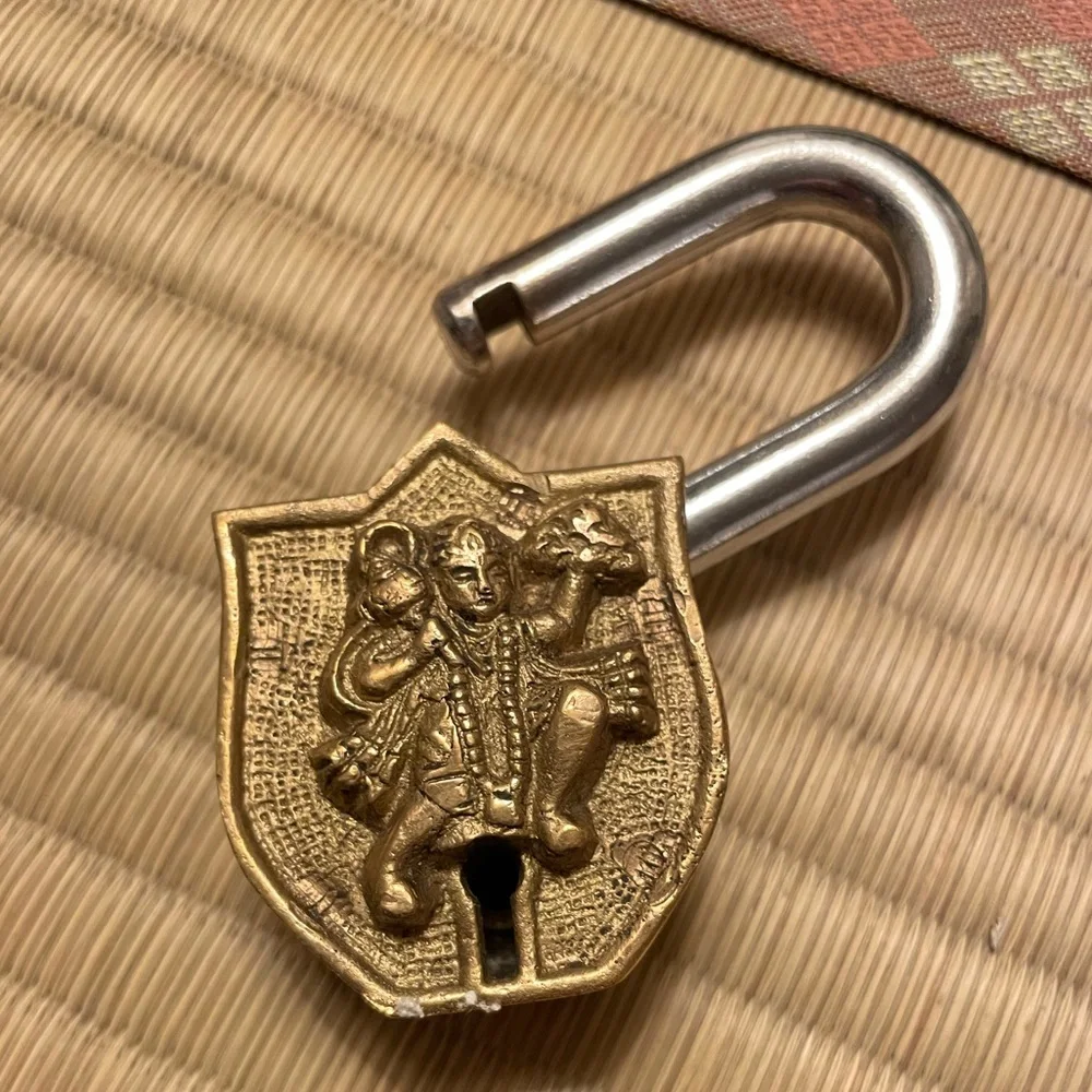 VINTAGE Brass Ohm Padlock Lock with Keys - Picture 2 of 2